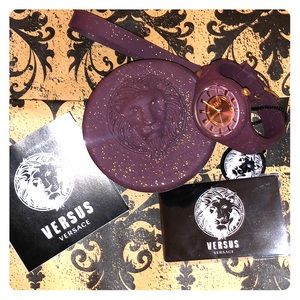 Versace Versus Maroon silicone Watch. Unisex